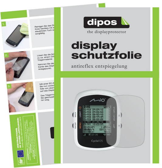 3x Schutzfolie matt für Mitac Mio Cyclo 105 HC Dis (1)