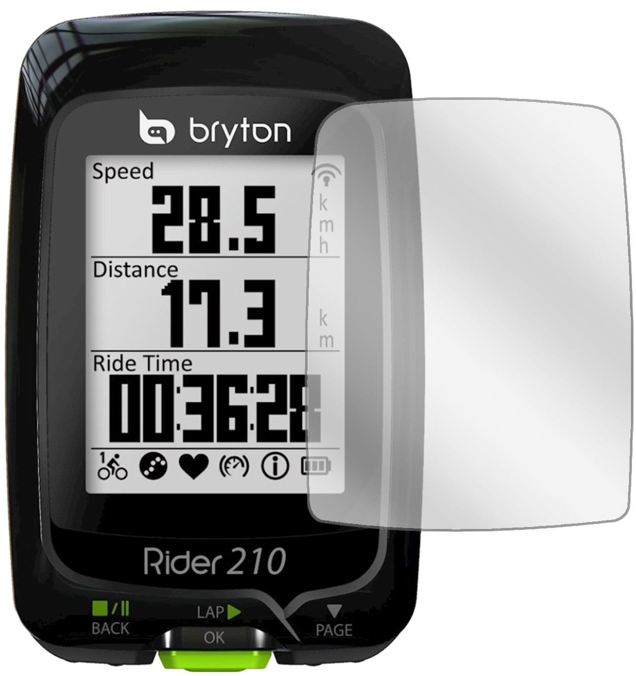 3x Schutzfolie klar für Bryton Rider 210 Display-S (2)