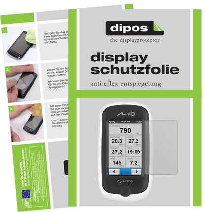 3x Schutzfolie matt für Mitac Mio Cyclo 305 HC Dis (1)