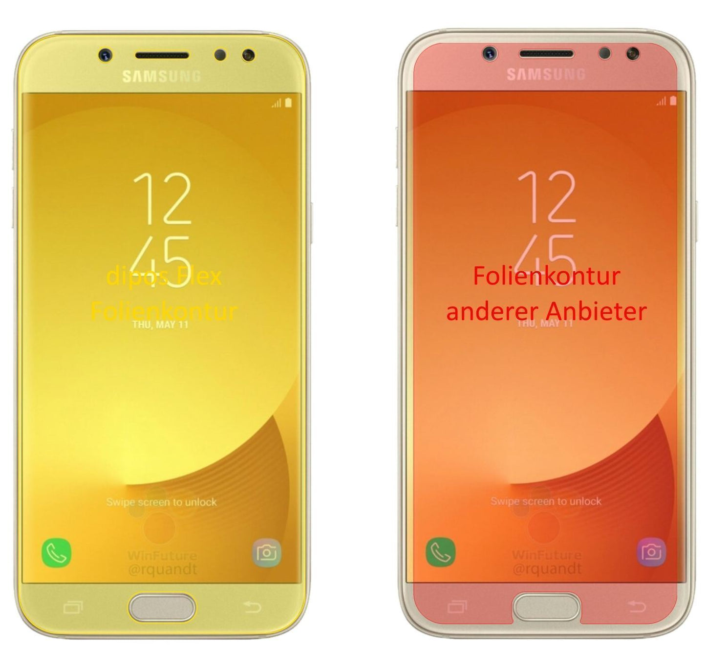 3x 3D Full Cover Schutzfolie für Samsung Galaxy J5 (2)