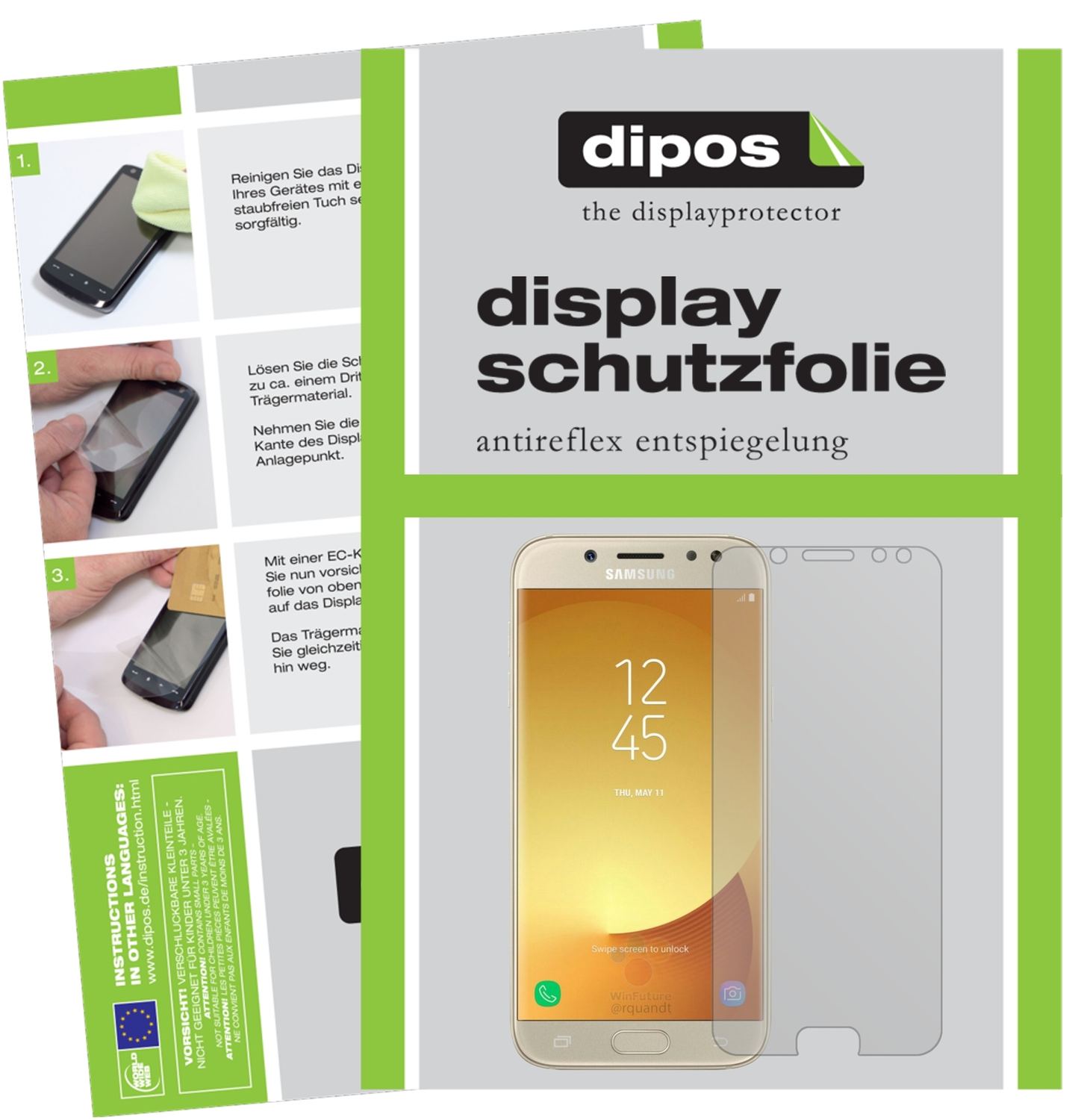 2x Schutzfolie matt für Samsung Galaxy J5 Pro (201 (1)