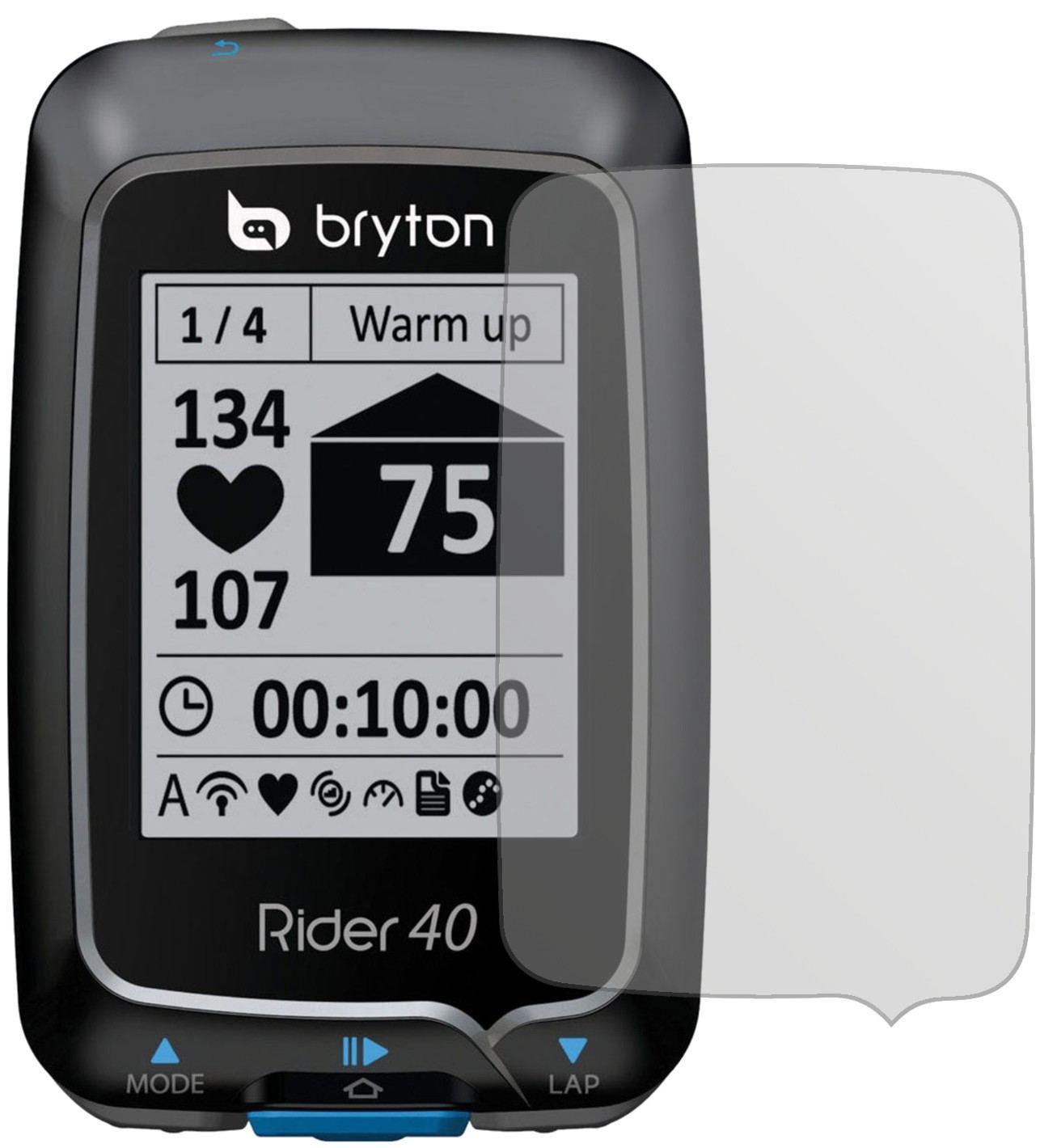 3x Schutzfolie matt für Bryton Rider 40 (E-Bike Di (2)