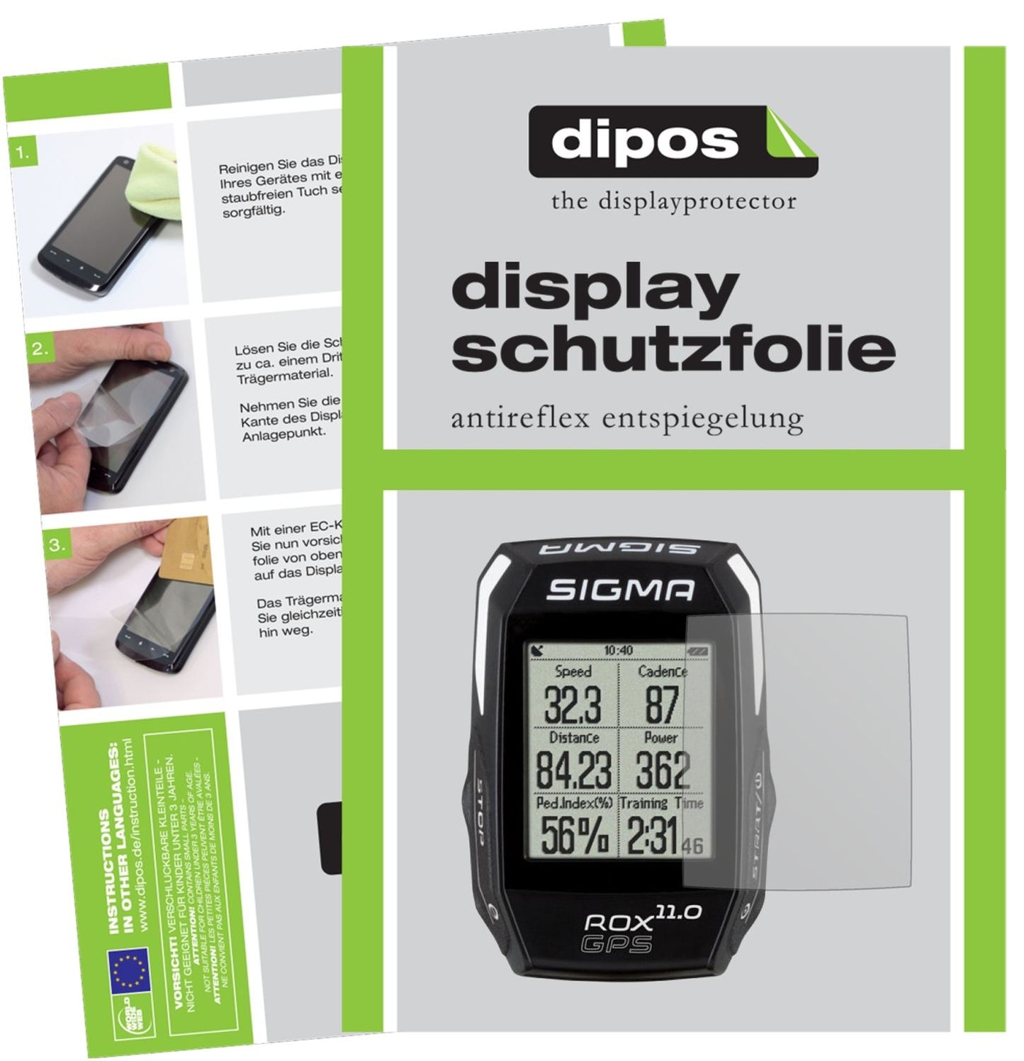 3x Schutzfolie matt für Sigma Rox GPS 11.0 Display (1)