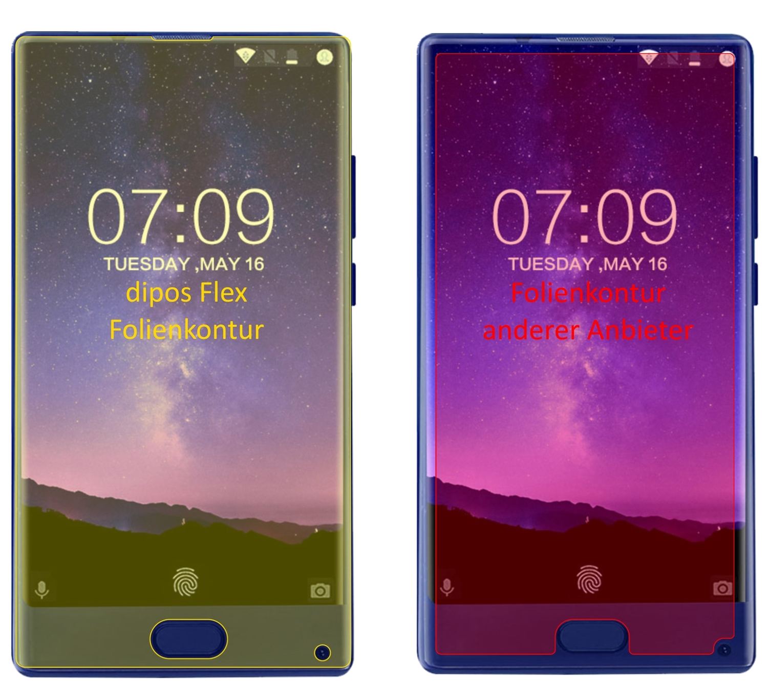 3x 3D Full Cover Schutzfolie für Doogee Mix (5,5 Z (2)