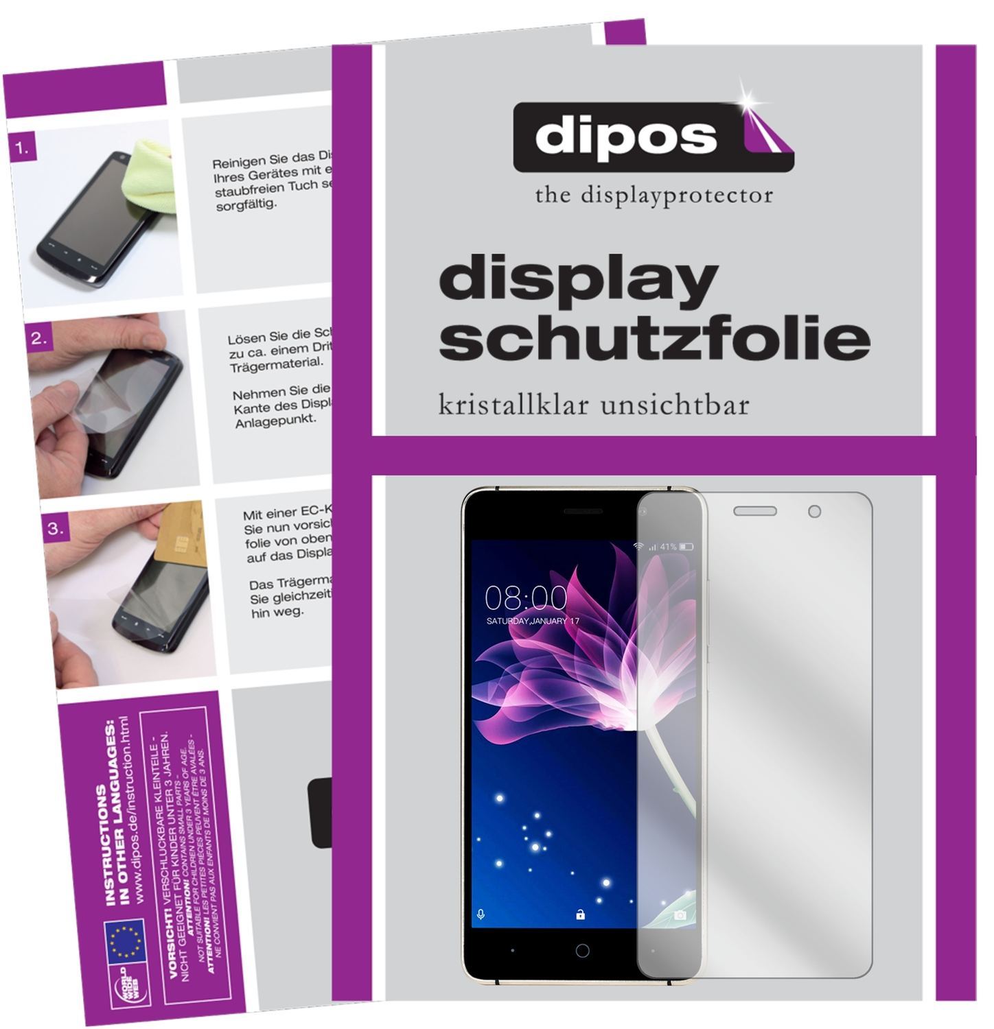 2x Schutzfolie klar für Doogee X10 Display-Schutzf (1)