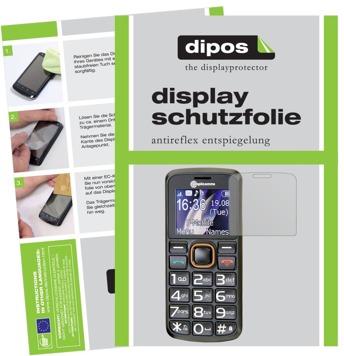 2x Schutzfolie matt für Amplicomms PowerTel M6300  (1)