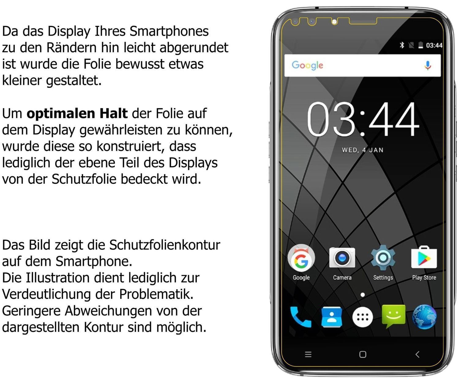 2x 9H Schutzfolie matt für Oukitel U22 (5,5 Zoll)  (9)