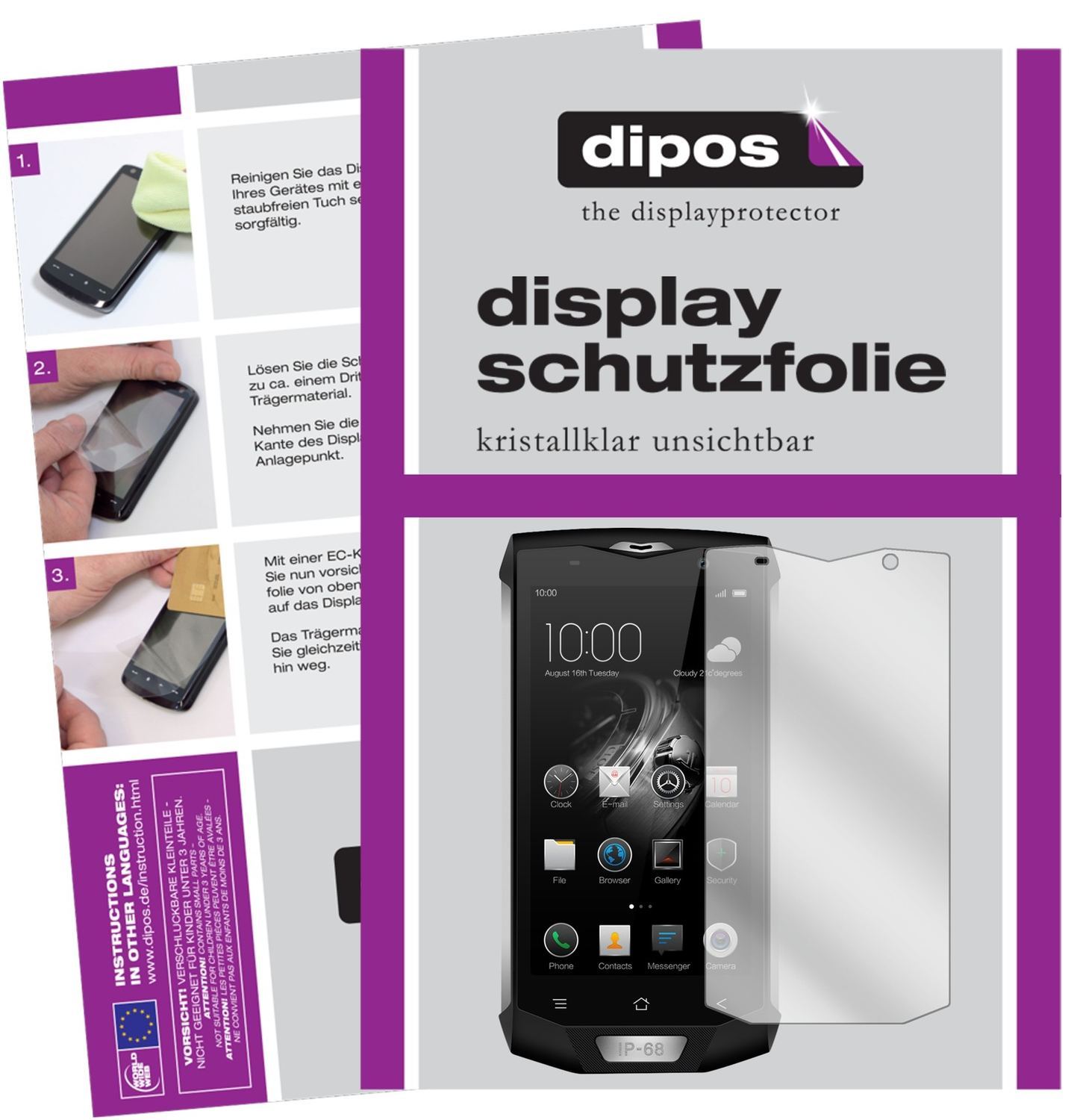 2x Schutzfolie klar für Blackview BV8000 Pro Displ (1)