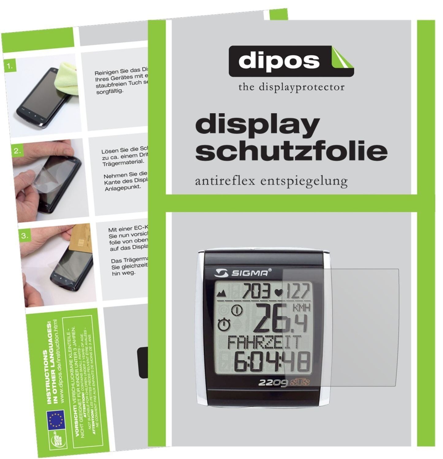 6x Schutzfolie matt für Sigma BC 2209 STS (E-Bike  (1)