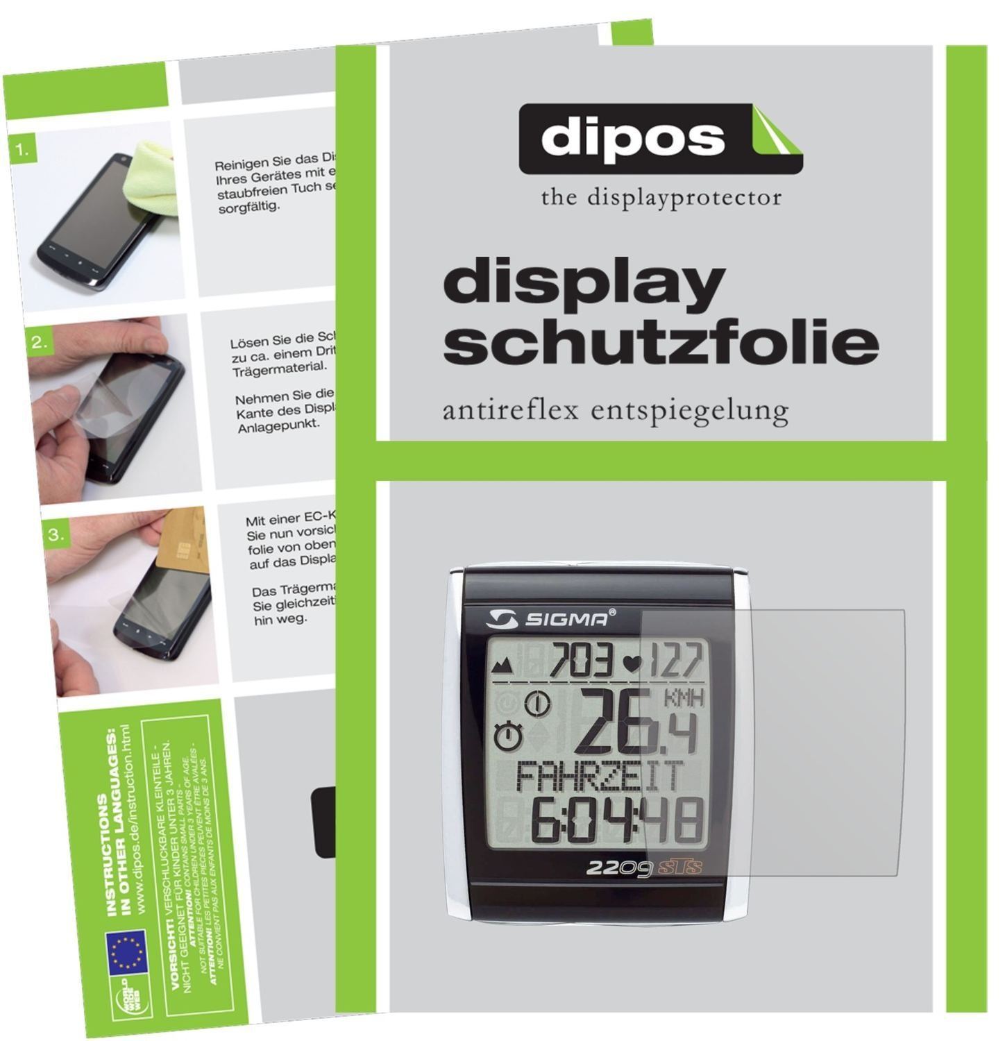 6x Schutzfolie matt für Sigma BC 2209 STS (E-Bike  (1)