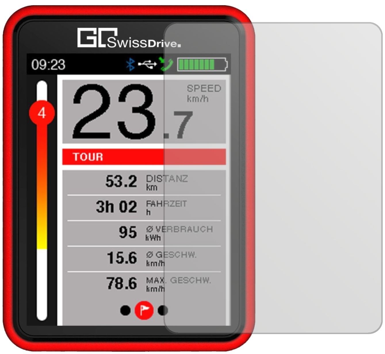6x Schutzfolie matt für Go Swiss Drive Evo (E-Bike (2)
