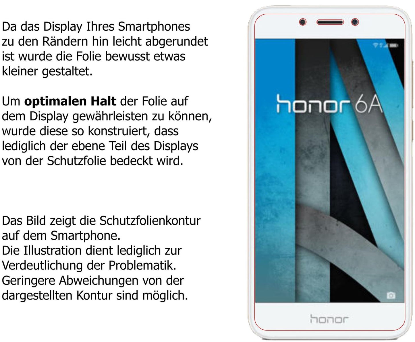2x 9H Schutzfolie matt für Huawei Honor 6A Panzerf (9)
