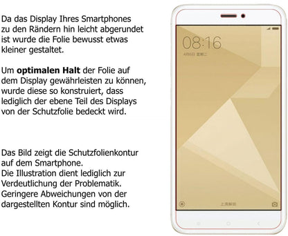 2x 9H Schutzfolie für Xiaomi Redmi 4X Panzerfolie (9)