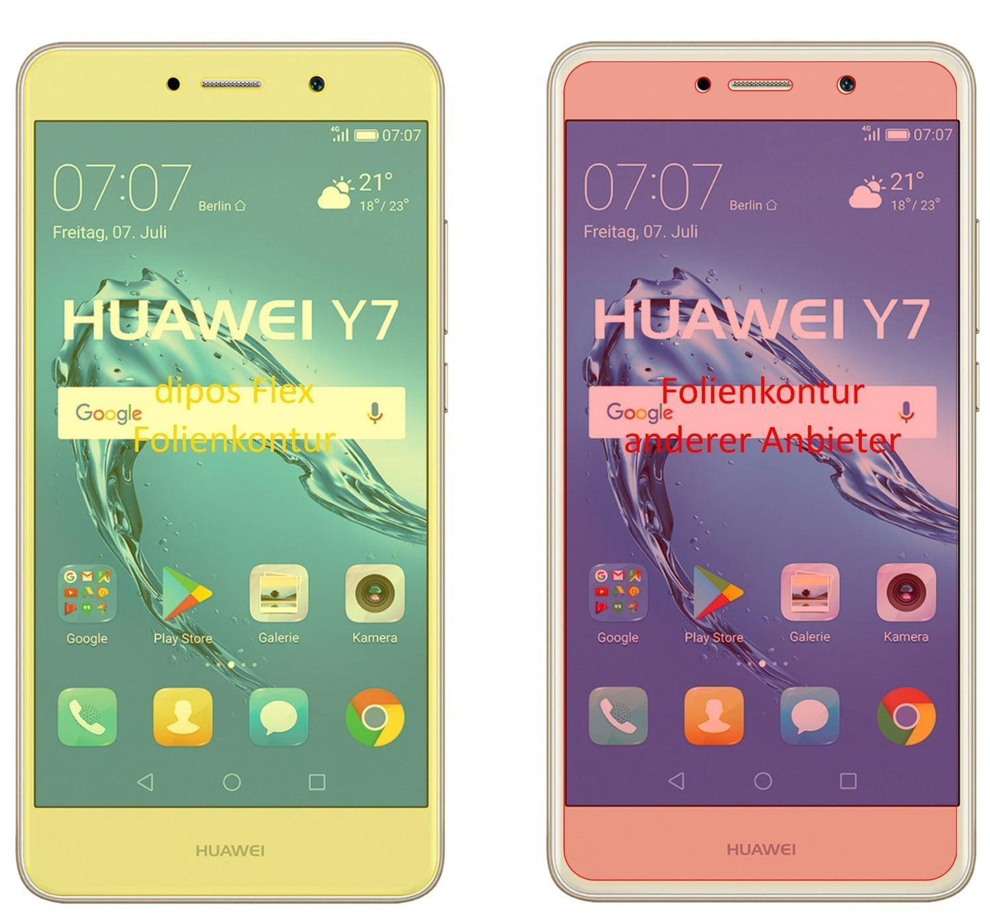 3x 3D Full Cover Schutzfolie für Huawei Y7 (2017) (2)