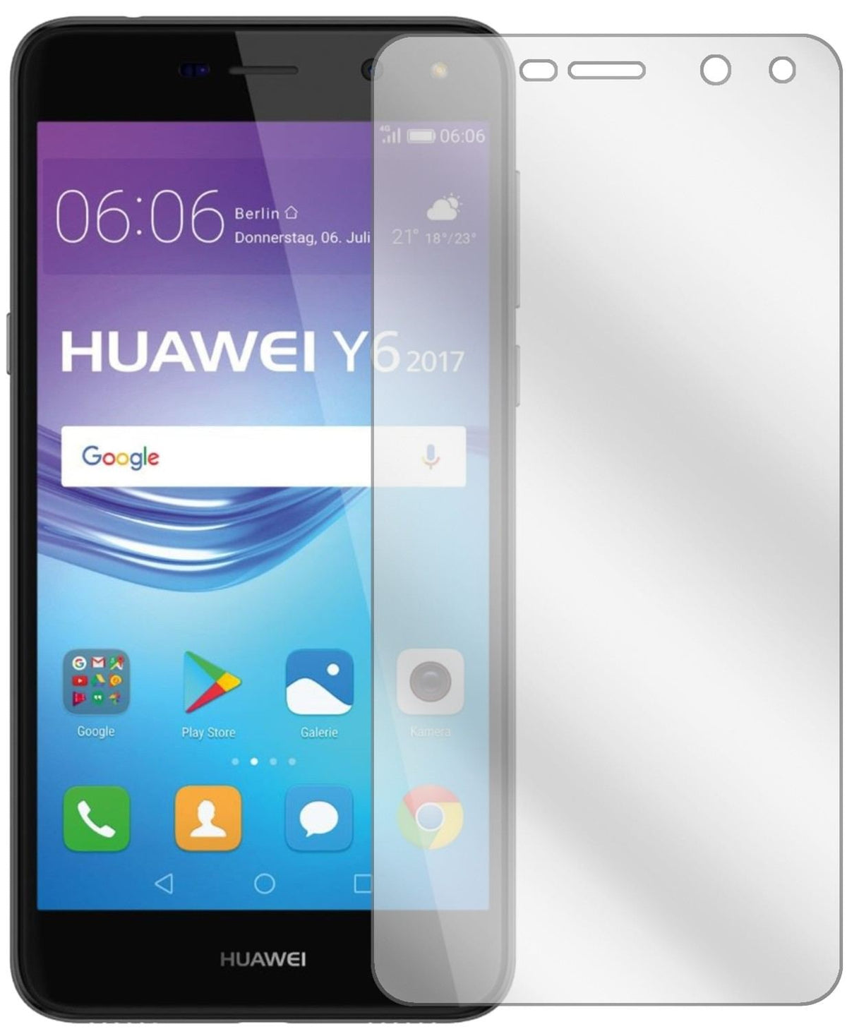 2x Schutzfolie klar für Huawei Y6 (2017) Display-S (2)