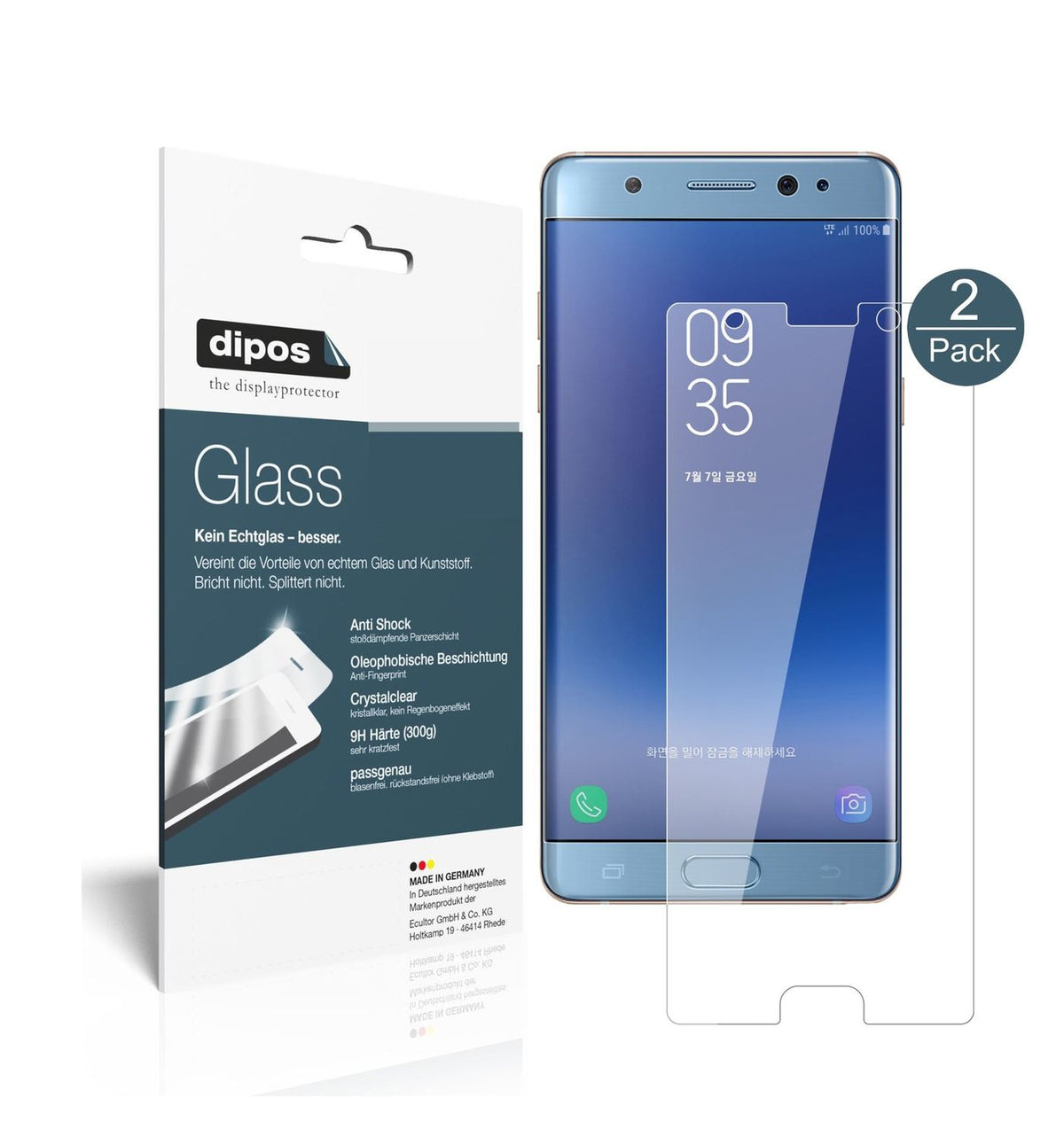 2x 9H Schutzfolie für Samsung Galaxy Note FE Panze (1)