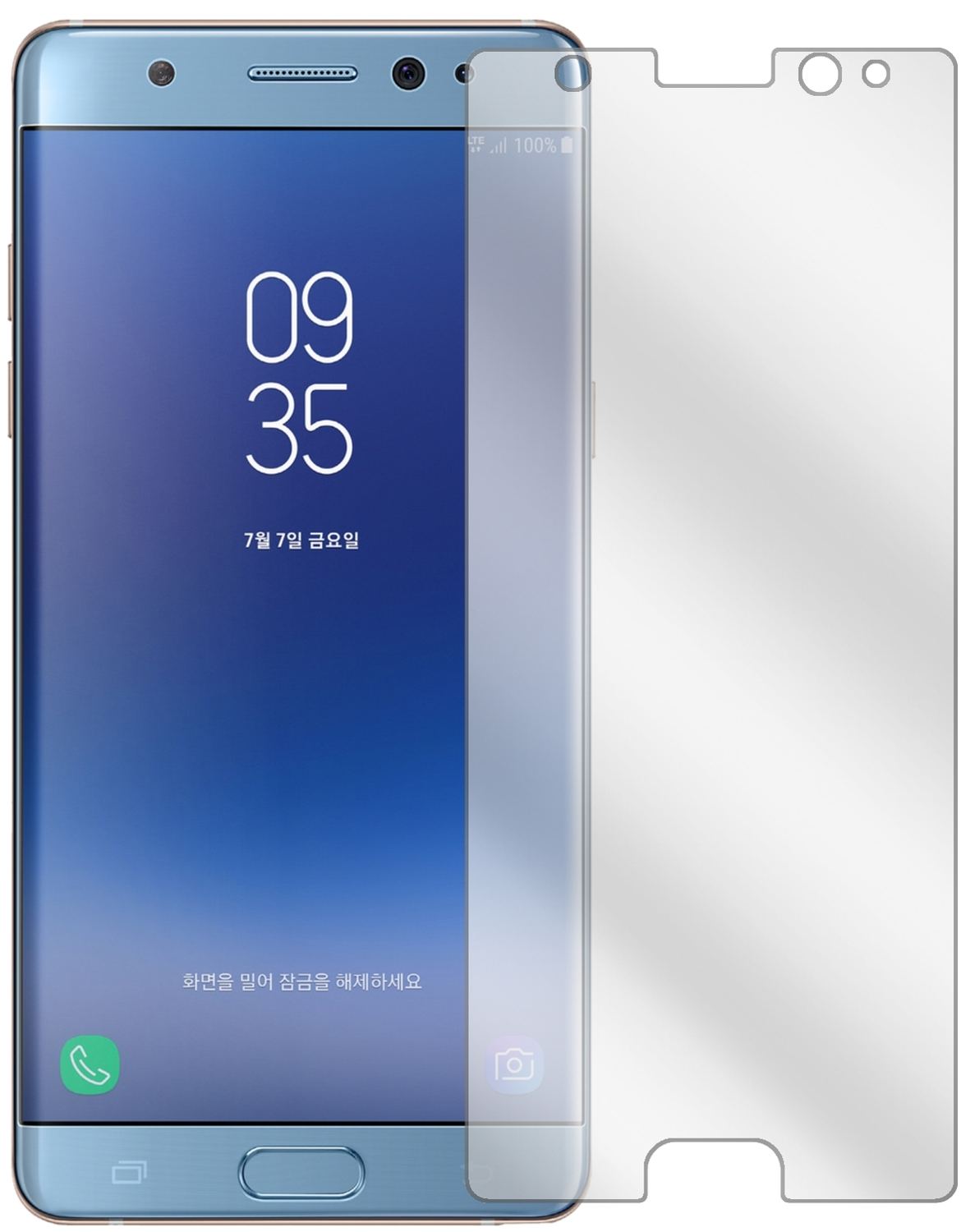 2x Schutzfolie klar für Samsung Galaxy Note FE Dis (2)