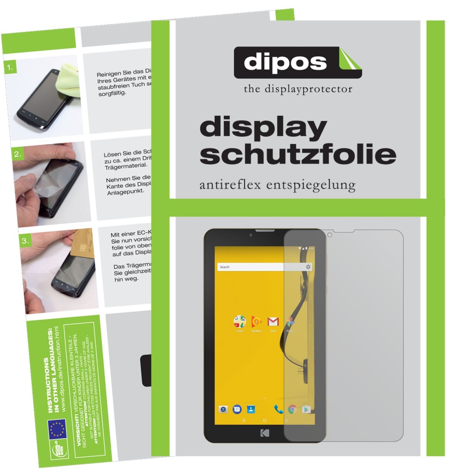 2x Schutzfolie matt für Archos Kodak Tablet 7 Zoll (1)