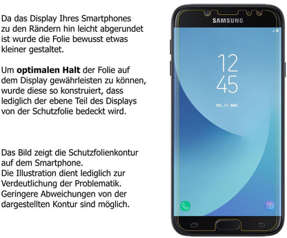 2x Schutzfolie matt für Samsung Galaxy J7 2017 Dis (6)