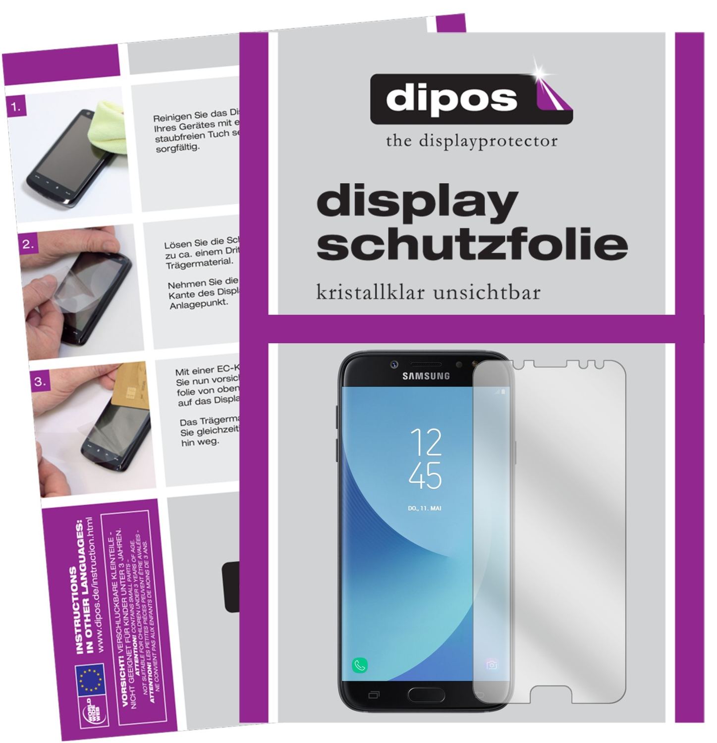 2x Schutzfolie klar für Samsung Galaxy J7 2017 Dis (1)