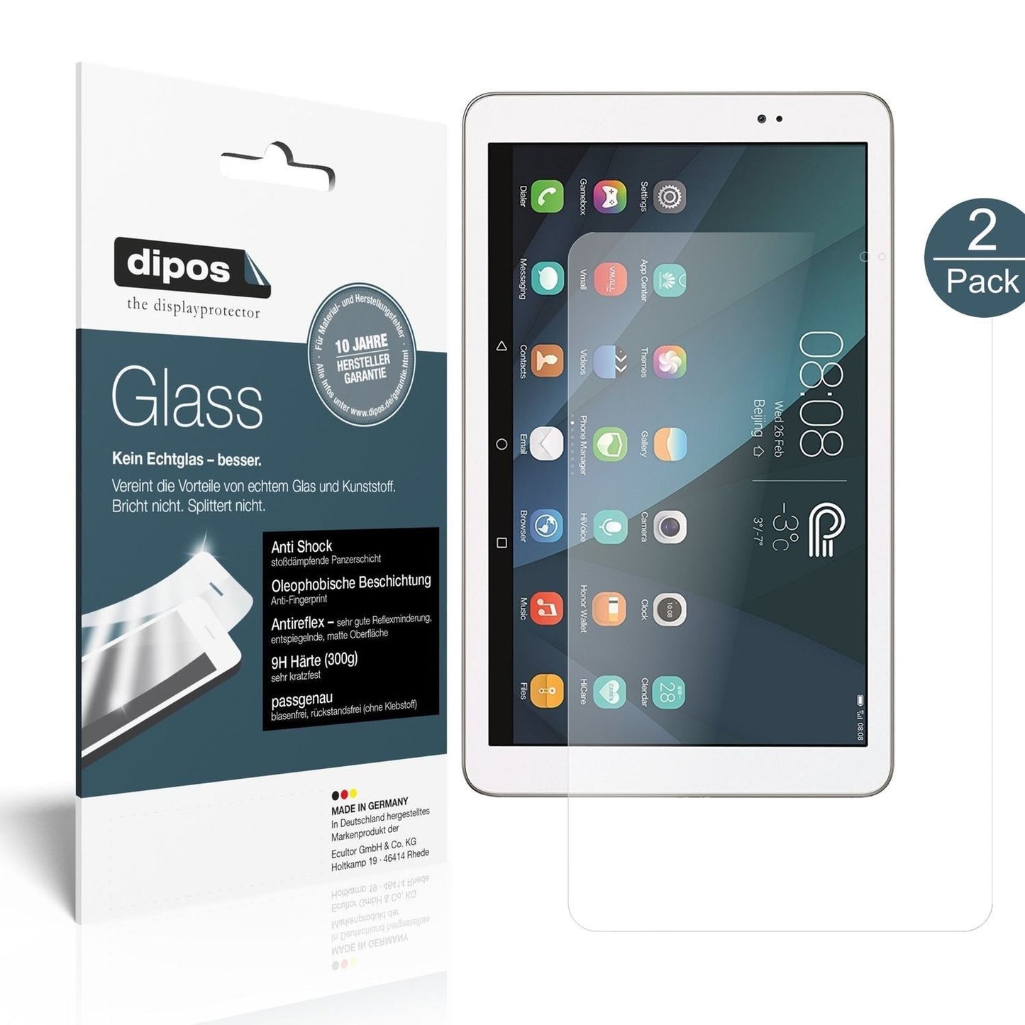 2x 9H Schutzfolie matt für Huawei MediaPad T1 10 Z (2)