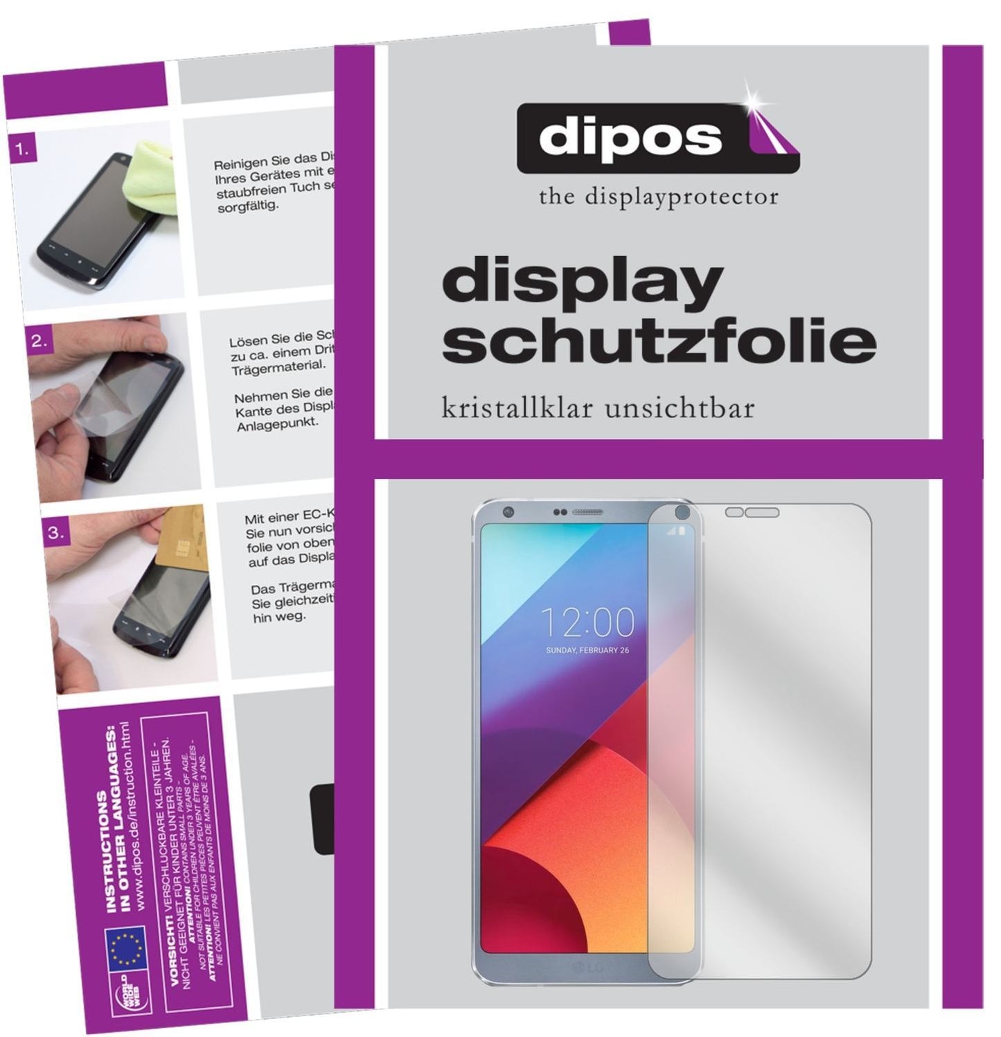 6x Schutzfolie klar für LG G6 Plus Display-Schutzf (1)
