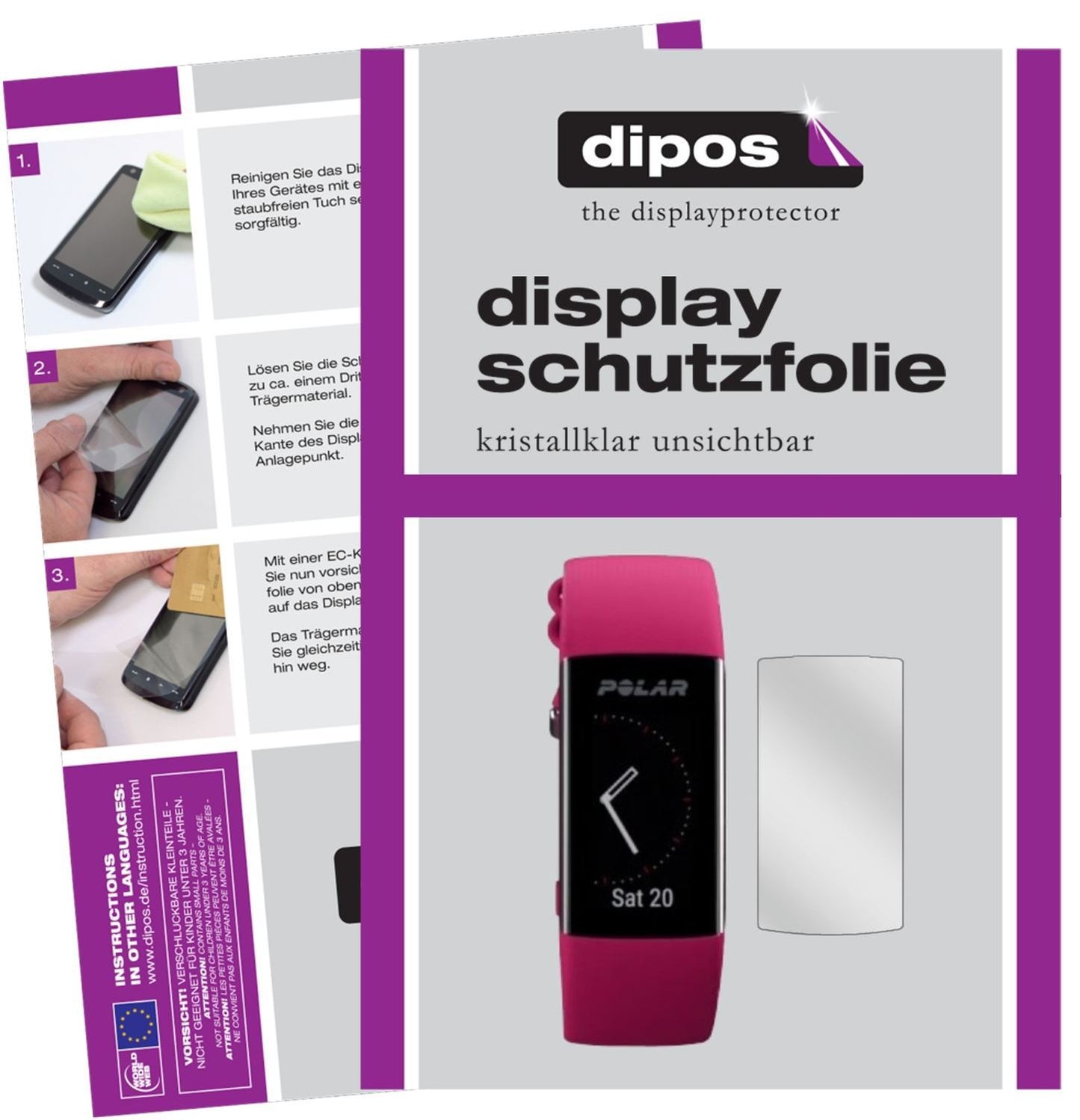 6x Schutzfolie klar für Polar A370 Display-Schutzf (1)