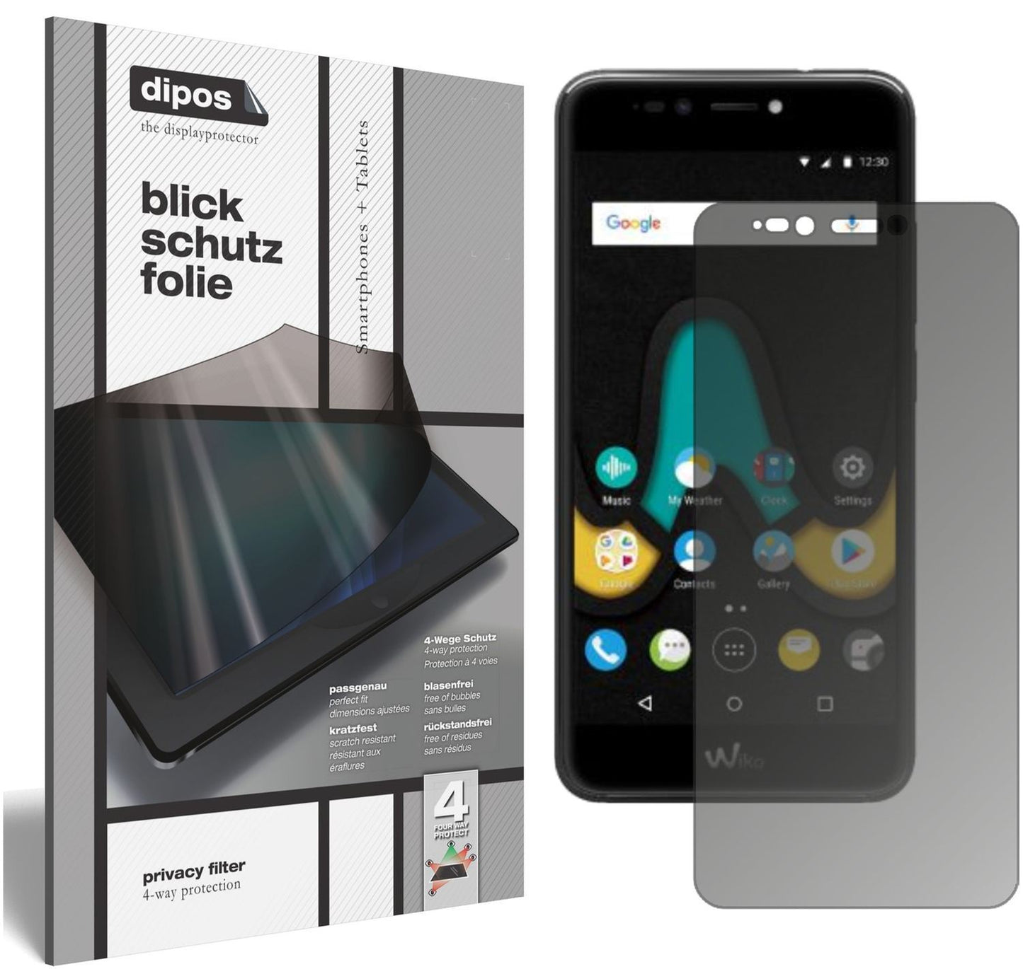 Blickschutzfolie für Wiko Upulse Lite matt Schutzf (1)