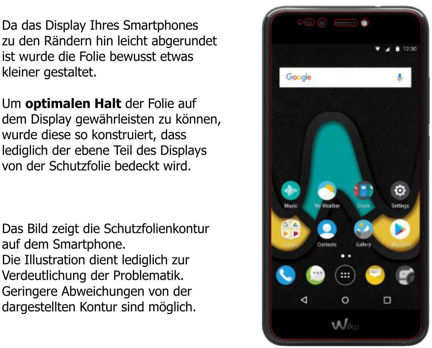 Blickschutzfolie für Wiko Upulse Lite matt Schutzf (5)
