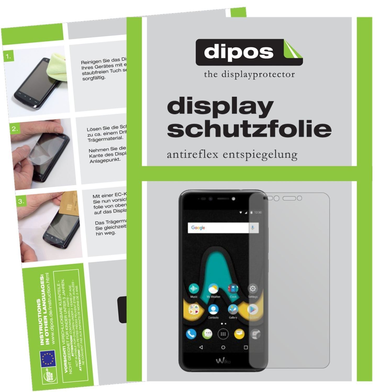 2x Schutzfolie matt für Wiko Upulse Display-Schutz (1)