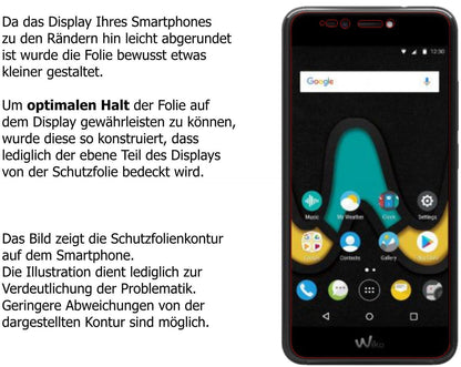 2x Schutzfolie matt für Wiko Upulse Display-Schutz (6)