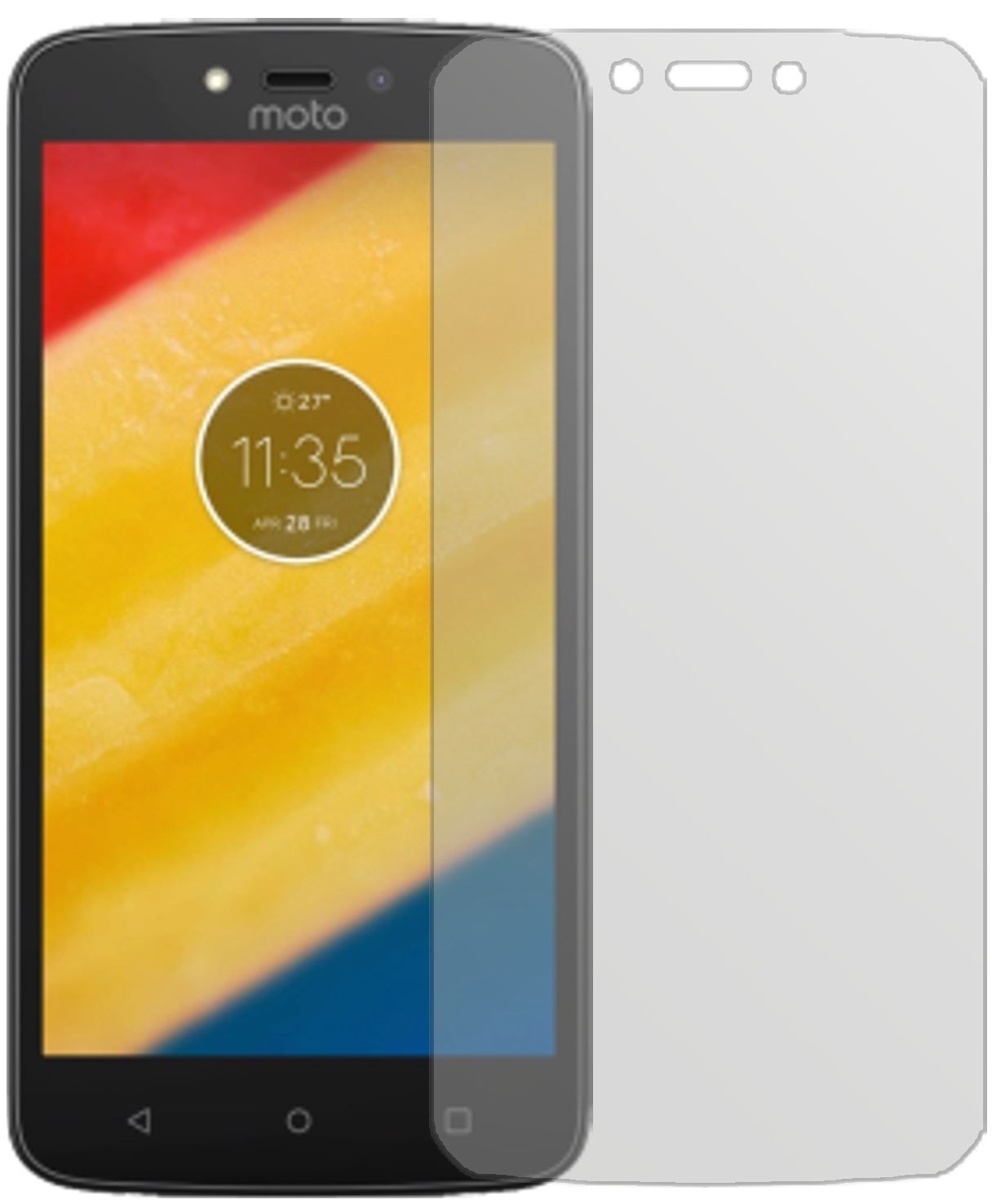 2x Schutzfolie matt für Lenovo Moto C Plus Display (2)