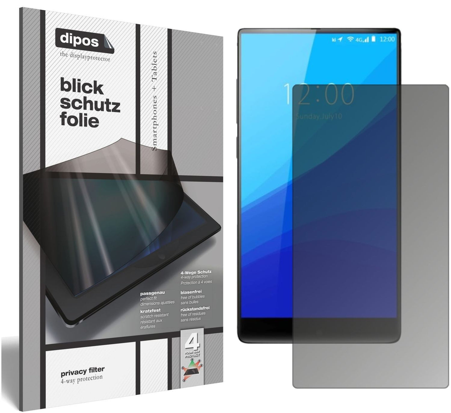 Blickschutzfolie für Umidigi Crystal Plus matt Sch (1)