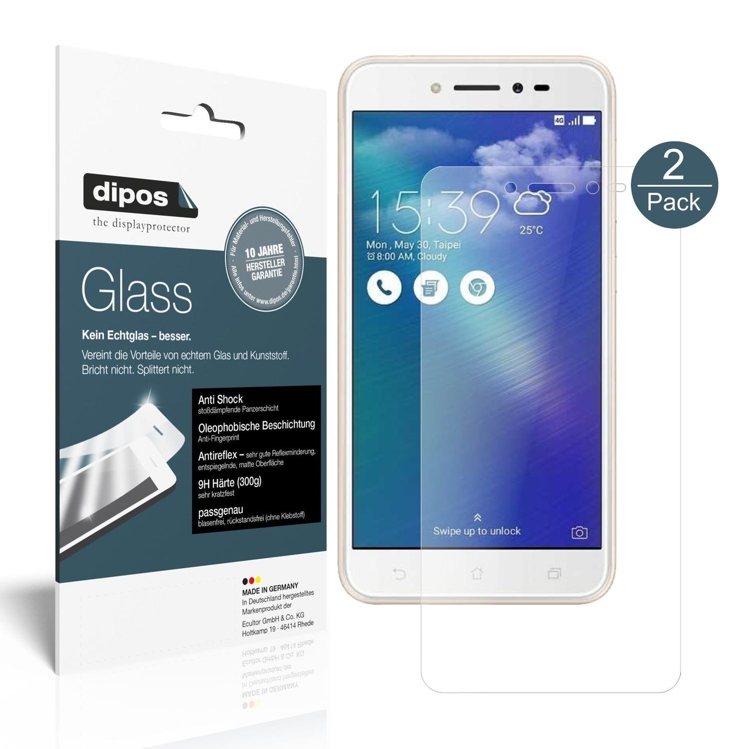 2x 9H Schutzfolie matt für Asus ZenFone Live ZB501 (1)