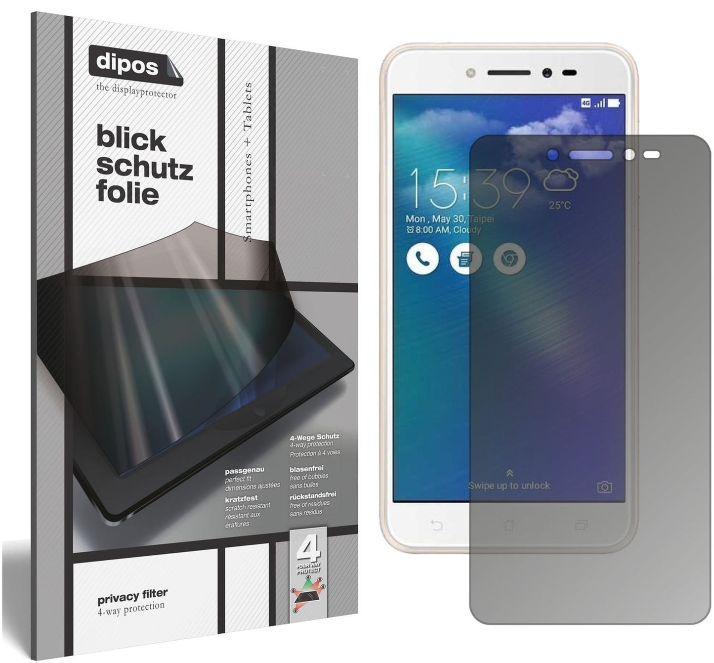 Blickschutzfolie für Asus ZenFone Live ZB501KL mat (1)