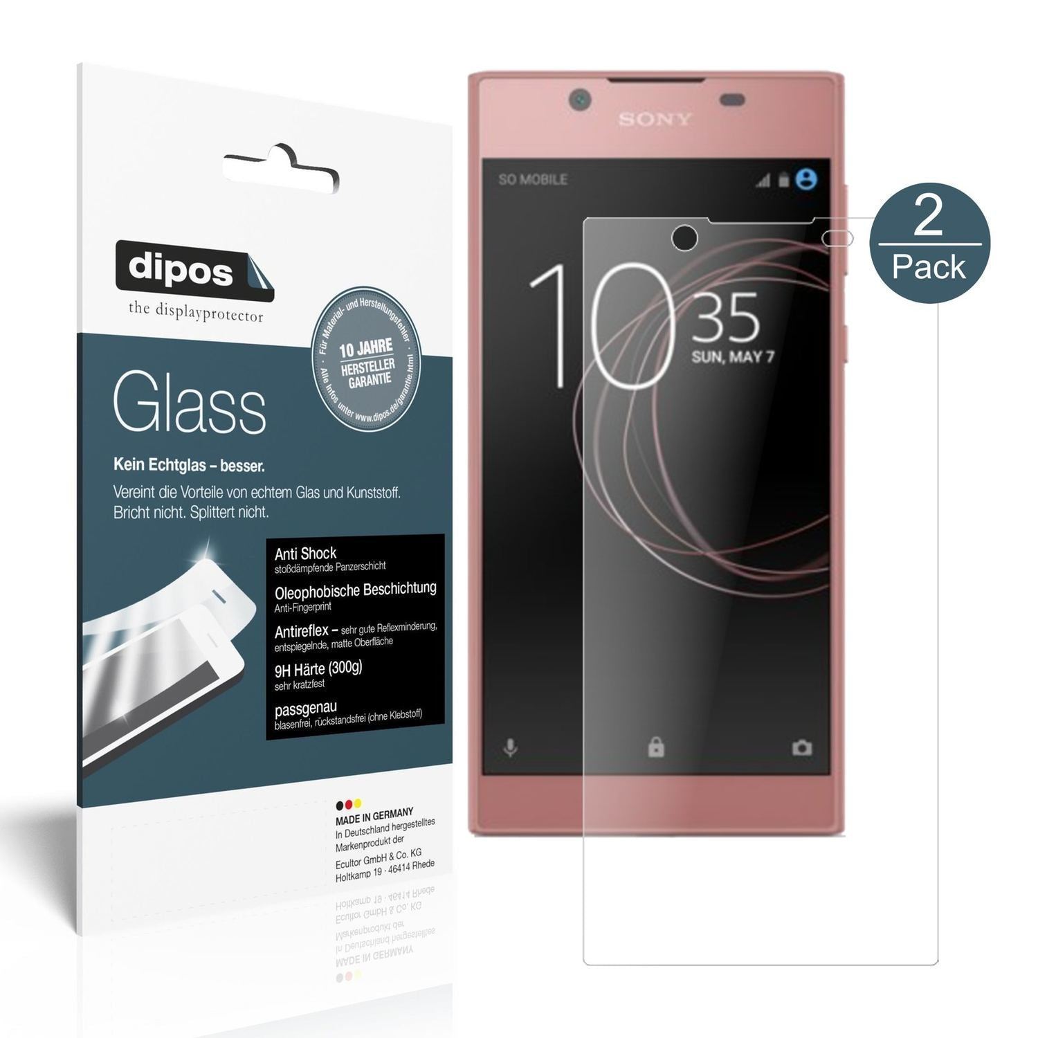 2x 9H Schutzfolie matt für Sony Xperia L1 Panzerfo (1)
