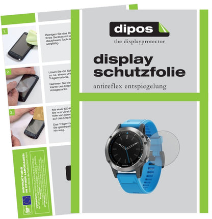 6x Schutzfolie matt für Garmin quatix 5 Display-Sc (1)