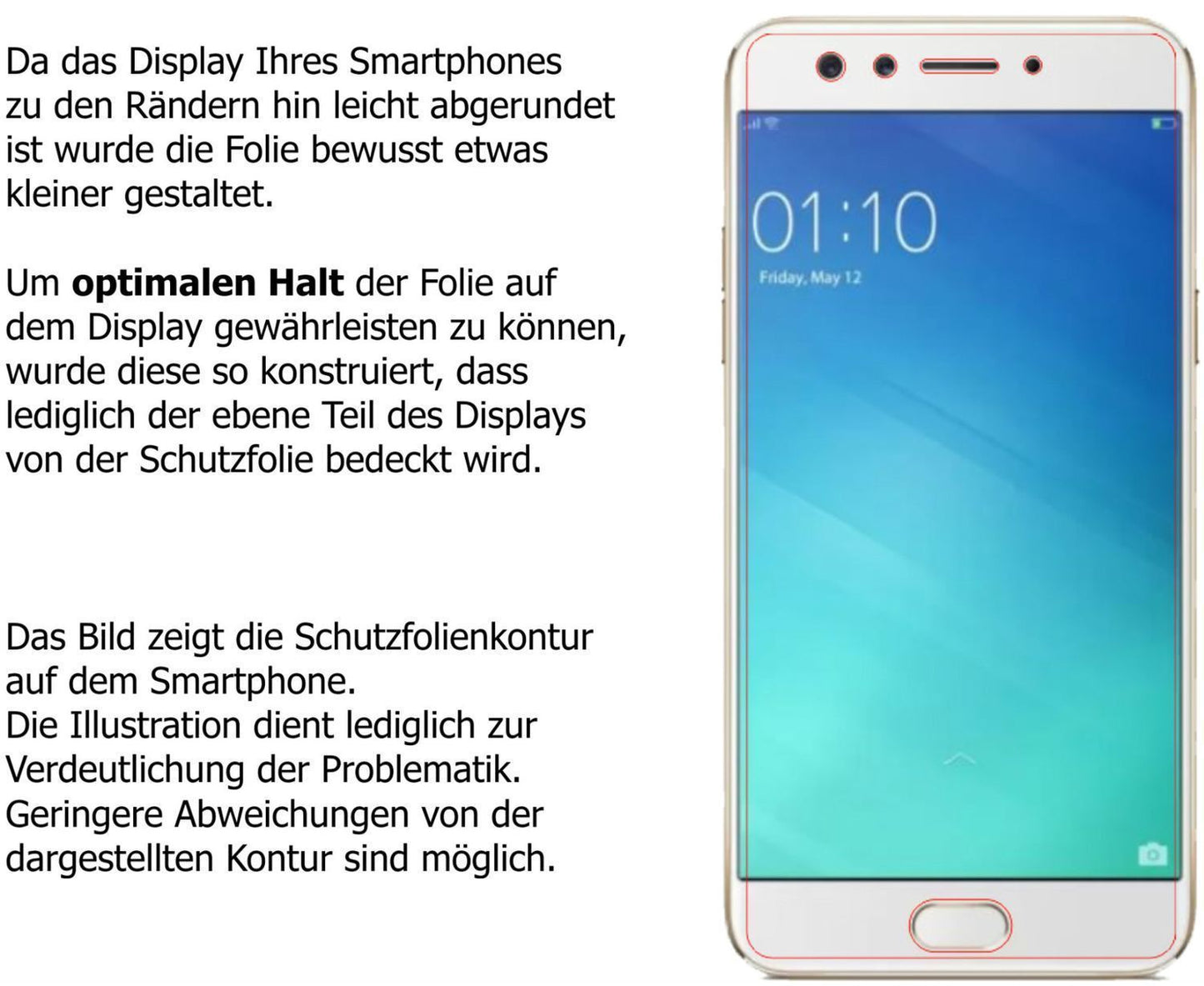 2x 9H Schutzfolie matt für Oppo F3 Panzerfolie (9)