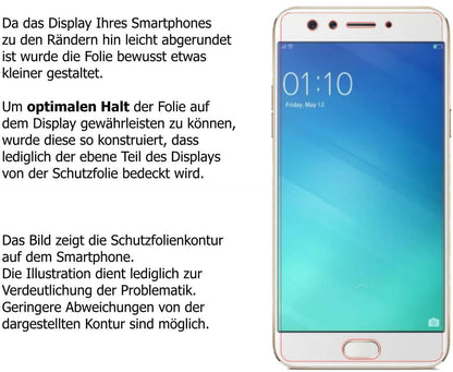 2x 9H Schutzfolie matt für Oppo F3 Panzerfolie (9)