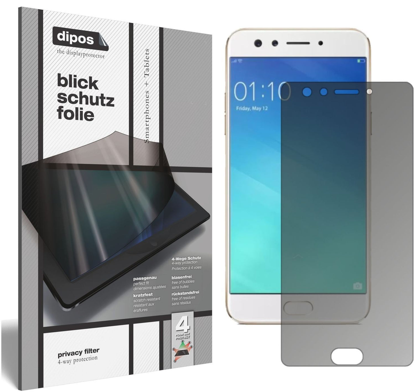 Blickschutzfolie für Oppo F3 matt Schutzfolie Priv (1)