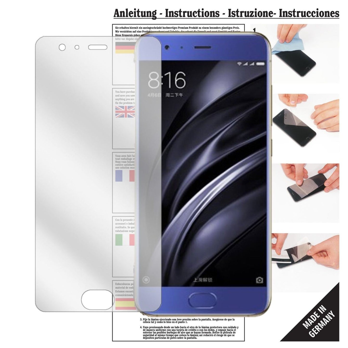 6x Schutzfolie klar für Xiaomi Mi6 Display-Schutzf (1)
