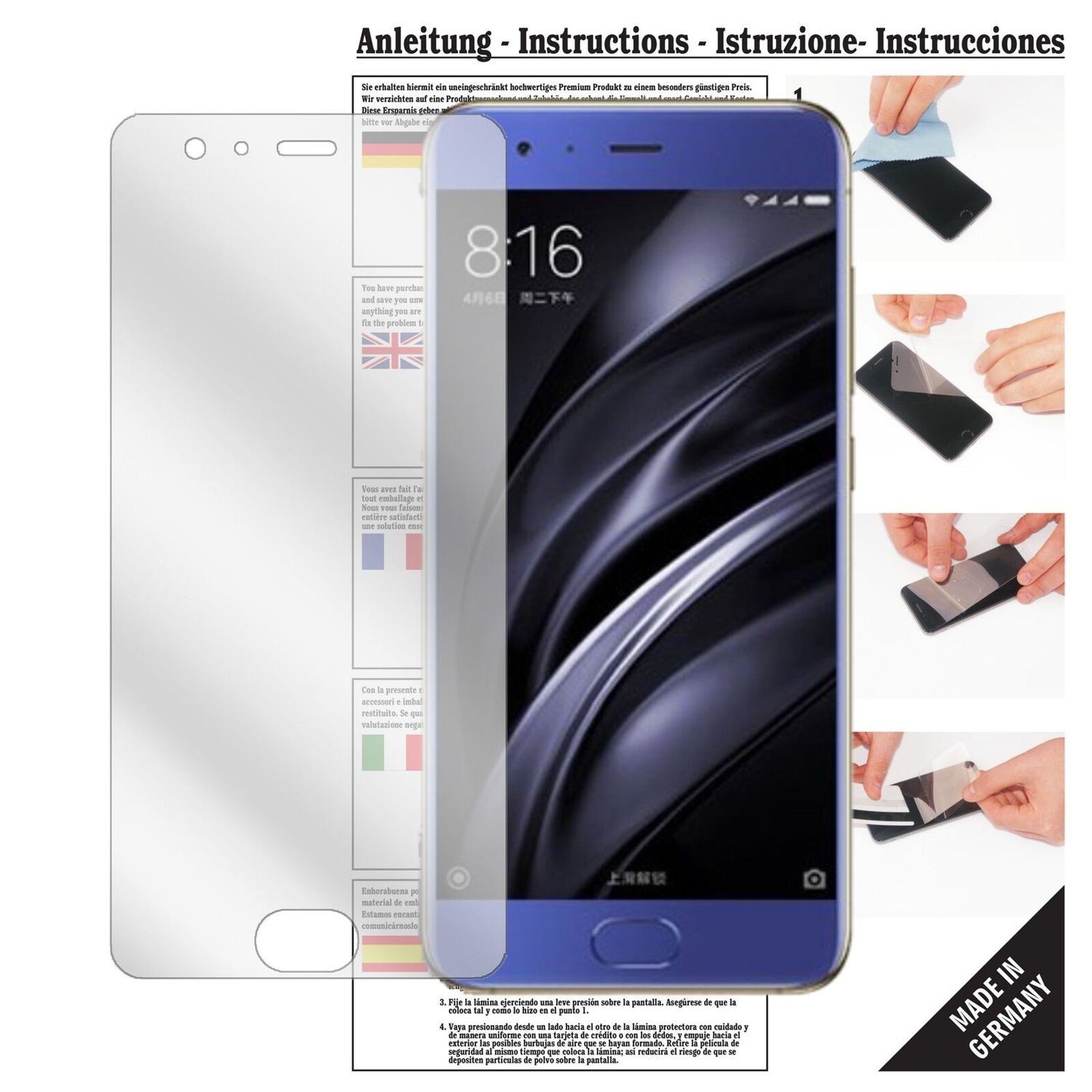 6x Schutzfolie klar für Xiaomi Mi6 Display-Schutzf (1)