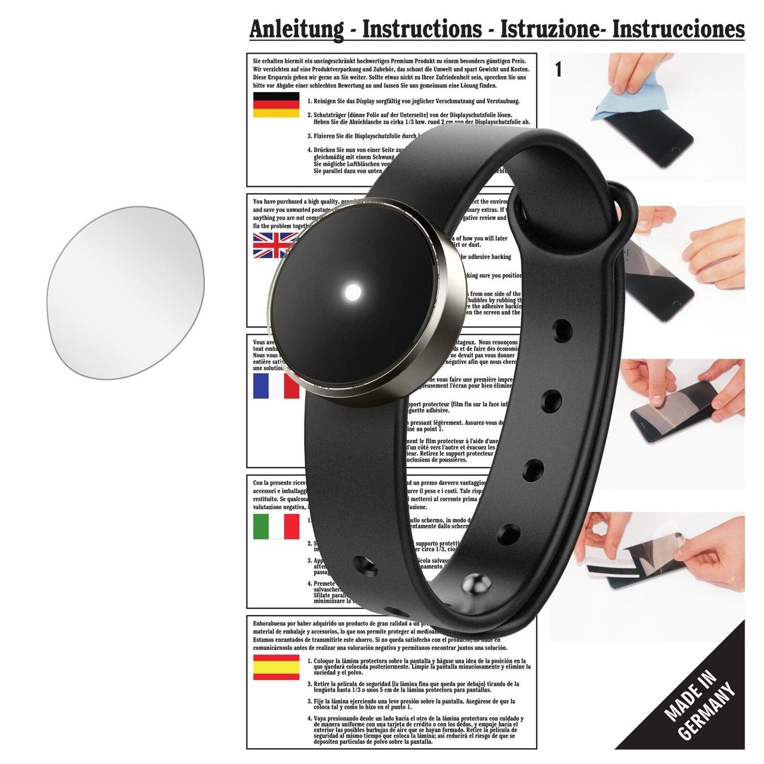 6x Schutzfolie klar für Misfit Flare Display-Schut (1)