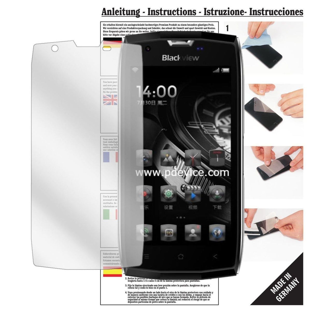 6x Schutzfolie klar für Blackview BV7000 Pro Displ (1)