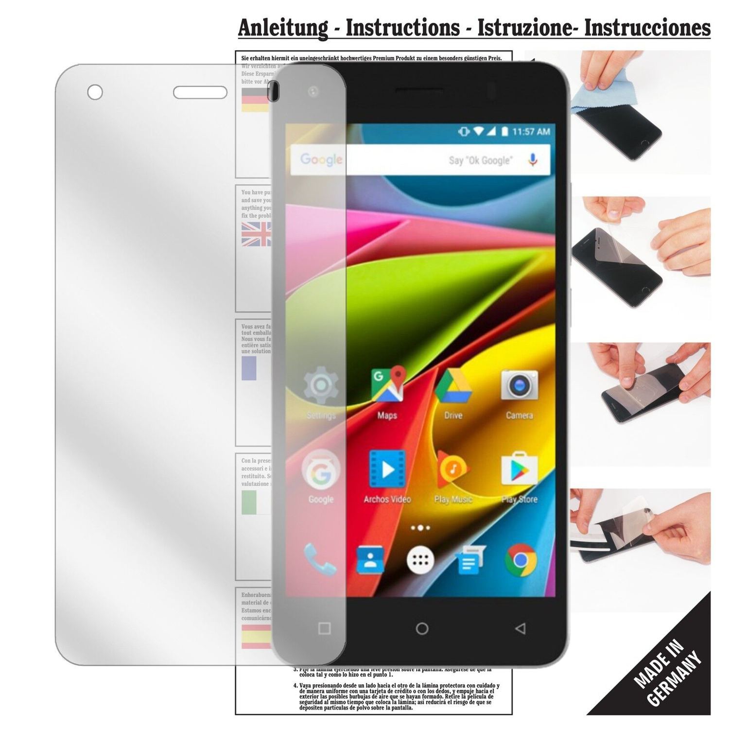6x Schutzfolie klar für Archos 50b Cobalt Lite Dis (1)