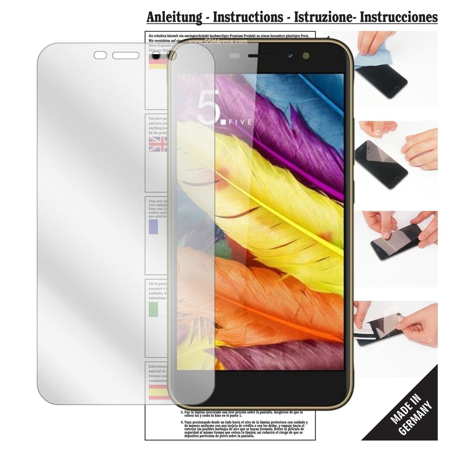 6x Schutzfolie klar für ZTE Nubia N1 Lite Display- (1)
