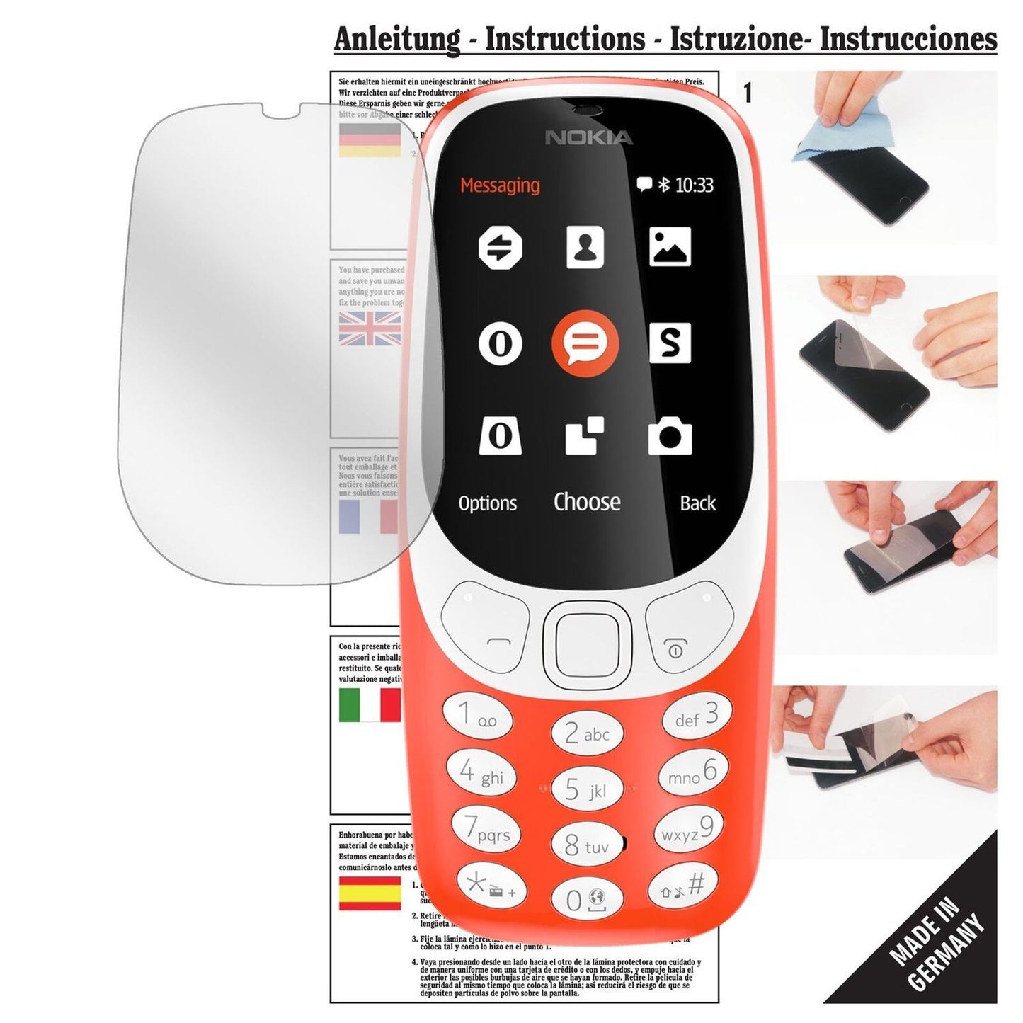 6x Schutzfolie klar für Nokia 3310 Display-Schutzf (1)