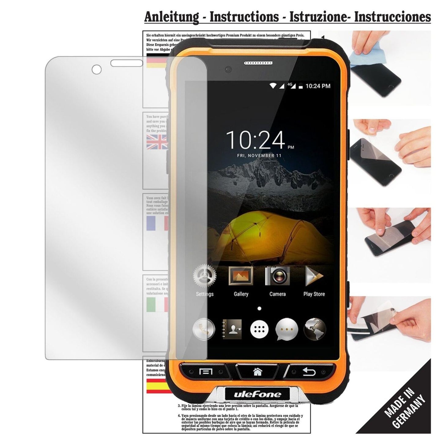 6x Schutzfolie klar für Ulefone Armor Display-Schu (1)