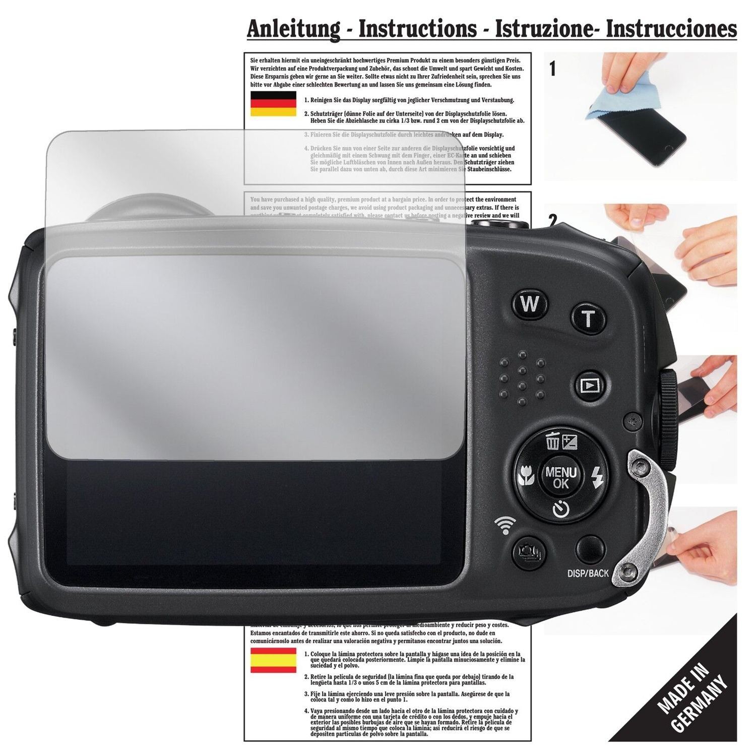 6x Schutzfolie klar für Fujifilm XP90 Kompaktkamer (1)