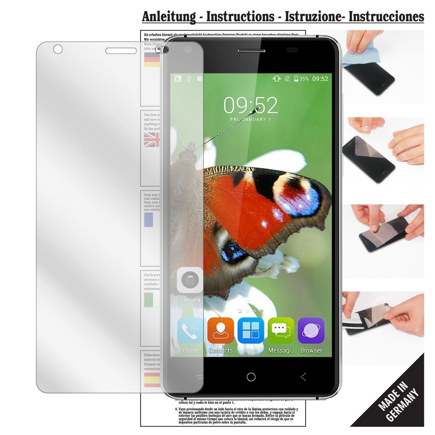 6x Schutzfolie klar für Landvo XM200 Pro Display-S (1)